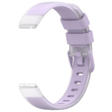 12mm Universal Two Color Transparent Silicone Watch Band(Purple)