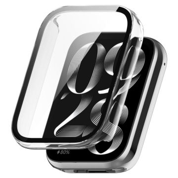 For Xiaomi Mi Band 8 Pro PC + Tempered Glass Film Integrated Watch Protective Case(Transparent)