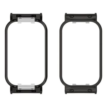 For Xiaomi Smart Band 8 Active / Redmi Band 2 Metal Frame Watch Protective Case(Black)