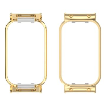 For Xiaomi Smart Band 8 Active / Redmi Band 2 Metal Frame Watch Protective Case(Gold)