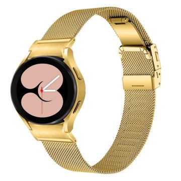 For Samsung Galaxy Watch 6 Quick Release Button Turtle Buckle Milan Watch Band(Gold)