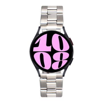 22mm Universal Three-Bead Stainless Steel Watch Band(Silver)