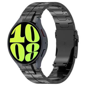 For Samsung Galaxy Watch 6 / 6 Classic Button Style Stainless Steel Watch Band(Black)