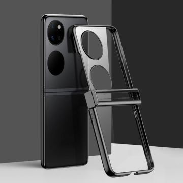 For Huawei Pocket 2 Three-stage Nano Electroplated PC Transparent Phone Case(Black)