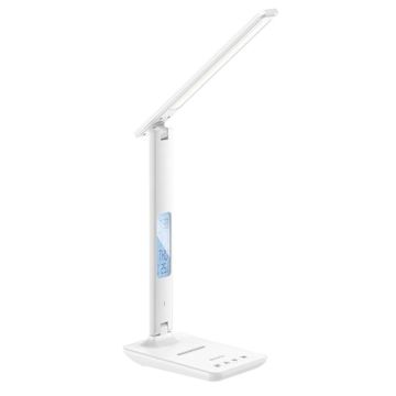Yesido DS20 Multifunctional LED Desk Lamp Supports 10W Wireless Charging, EU Plug(White)