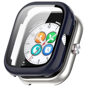 For Honor Choice Haylou Watch PC + Tempered Film Integrated Protective Watch Case(Ink Blue)