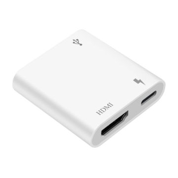 XM006 1080P iOS10.0 HDMI Mobile Phone AV Adapter(White)