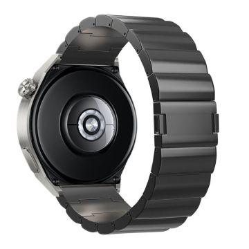 22mm One-Bead Magnetic Buckle Titanium Metal Watch Band(Black)