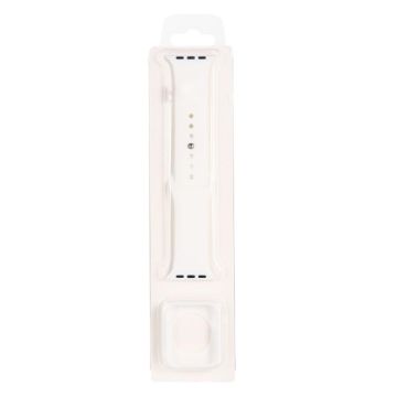 For Apple Watch Series 6 & SE & 5 & 4 44mm Silicone Watch Band + Watch Protective Case Set(White)