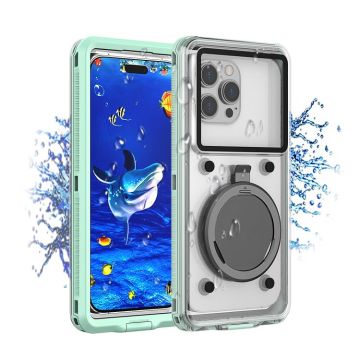 33ft 10m Underwater IP68 Waterproof Phone Case For Under 6.6 inch Phones(Green)