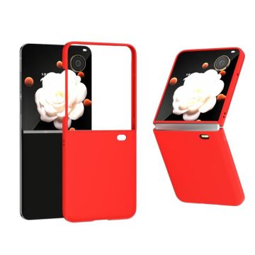 For Honor Magic V Flip 3 in 1 PC Frosted Skin Feel Full Coverage Phone Case(Red)