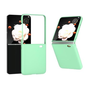 For Honor Magic V Flip 3 in 1 PC Frosted Skin Feel Full Coverage Phone Case(Light Green)