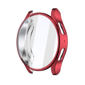 For Samsung Galaxy Watch FE 40mm Full Coverage Electroplated TPU Watch Protective Case(Red)