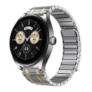 22mm AP Style Chain Magnetic Buckle Stainless Steel Watch Band(Silver Gold)