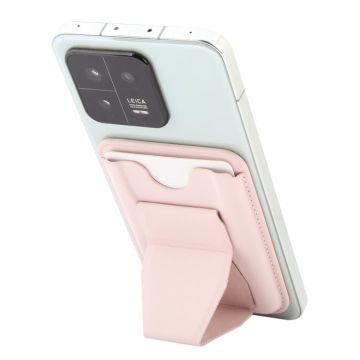 MagSafe Magnetic Wallet Card Hourglass Fold Holder Case(Pink)