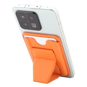 MagSafe Magnetic Wallet Card Hourglass Fold Holder Case(Orange)