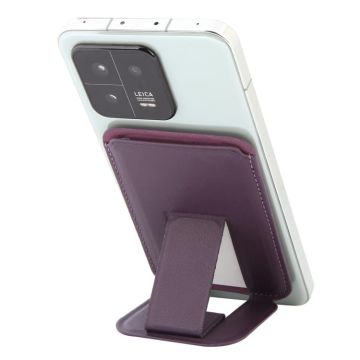 MagSafe Magnetic Wallet Card Square Fold Holder Case(Purple)