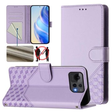 For Asus Zenfone 12 Ultra Honeycomb Embossing RFID Leather Phone Case(Light Purple)