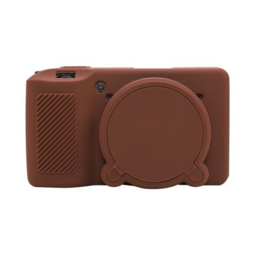 For Ricoh GR III Soft Silicone Protective Case(Coffee)