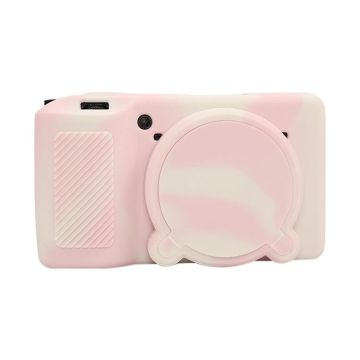For Ricoh GR III Soft Silicone Protective Case(Mist Pink)
