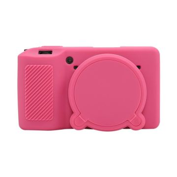 For Ricoh GR III Soft Silicone Protective Case(Rose Red)