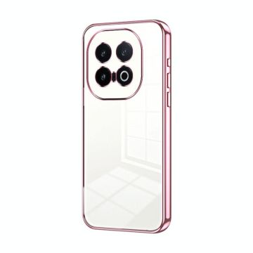 For vivo iQOO 13 Transparent Plating Fine Hole Phone Case(Pink)