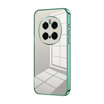 For Honor Magic7 Pro Transparent Plating Fine Hole Phone Case(Green)