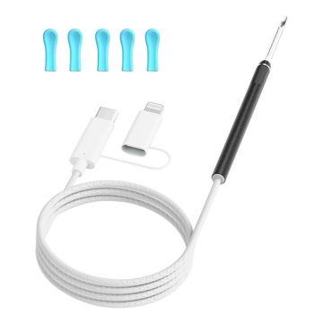 NK-5101 HD Smart Visual Ear Spoon(Black + White)