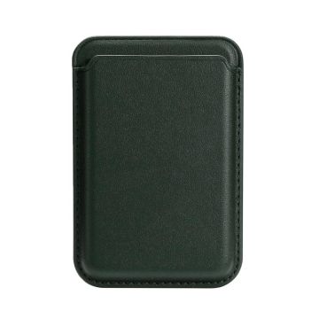 Single Card Slot MagSafe Magnetic Leather Card Bag(Dark Green)