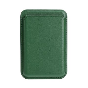 Single Card Slot MagSafe Magnetic Leather Card Bag(Grass Green)