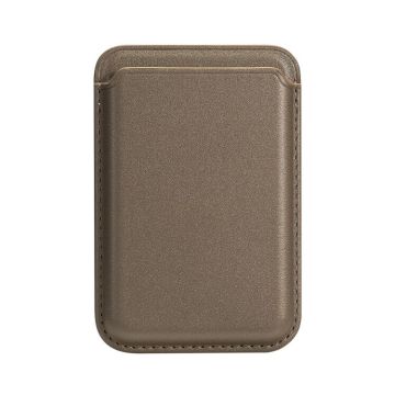Single Card Slot MagSafe Magnetic Leather Card Bag(Titanium)