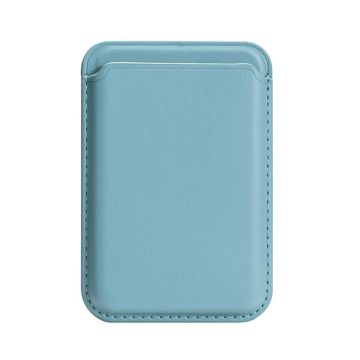 Single Card Slot MagSafe Magnetic Leather Card Bag(Sierra Blue)