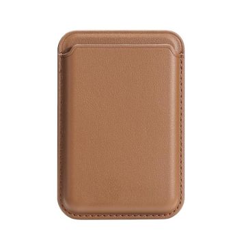 Single Card Slot MagSafe Magnetic Leather Card Bag(Brown)