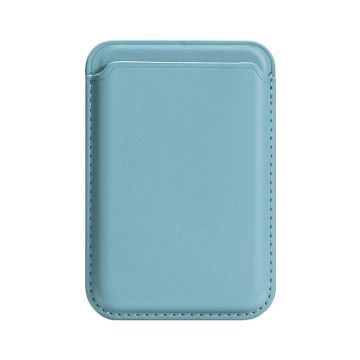 Two Card Slots MagSafe Magnetic Leather Card Bag(Sierra Blue)