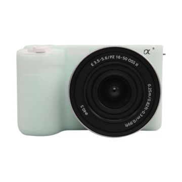 For Sony ZV-E10 II / ZV-E10M2 Litchi Texture Soft Silicone Protective Case(Jelly Green)