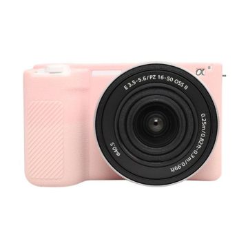 For Sony ZV-E10 II / ZV-E10M2 Litchi Texture Soft Silicone Protective Case(Light Pink)