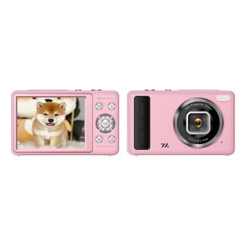 DC15 2.4 inch 18X Digital Zoom Camera 4K HD Video 64MP Shooting(Pink)