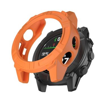 For Garmin Descent G2 Half Coverage Hollow TPU Armor Watch Protective Case(Orange)