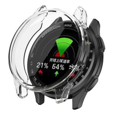 For Garmin Approach S50 Electroplated TPU Full Coverage Watch Protective Case(Transparency)