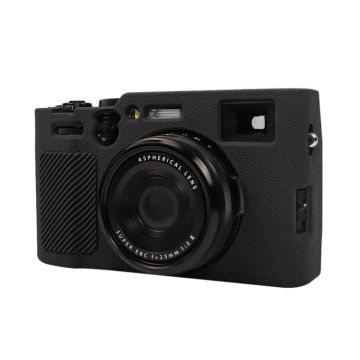 For FUJIFILM X100VI Litchi Texture Soft Silicone Protective Case(Black)