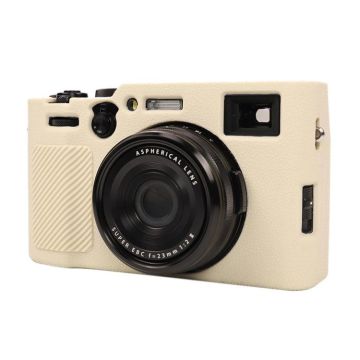 For FUJIFILM X100VI Litchi Texture Soft Silicone Protective Case(White)