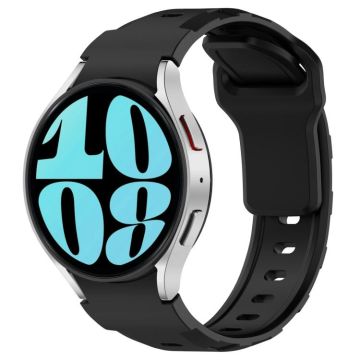 For Samsung Galaxy Watch 5 Pro / 6 / 7 Kalebol Armor Silicone Watch Band(Black)