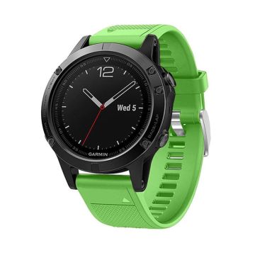 For Garmin QuickFit Kalebol 22mm Rhombus Texture Silicone Watch Band(Grass Green)