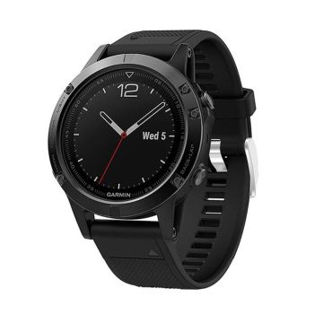 For Garmin QuickFit Kalebol 22mm Rhombus Texture Silicone Watch Band(Black)