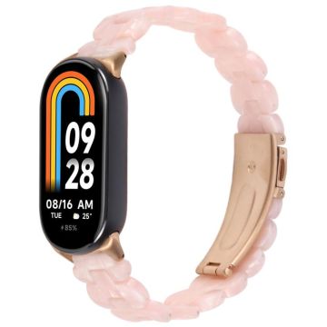For Xiaomi Smart Band 9 / 8 Oval Resin Watch Band(Pearl Powder)