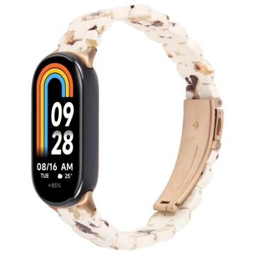 For Xiaomi Smart Band 9 / 8 Oval Resin Watch Band(Nougat)
