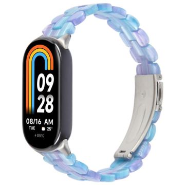 For Xiaomi Smart Band 9 / 8 Oval Resin Watch Band(Blue Phantom)