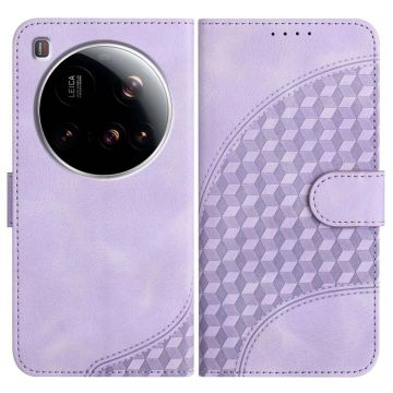 For Xiaomi 15 Ultra Elephant Head Embossed Phone Leather Case with Lanyard(Light Purple)