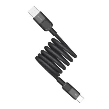 MOMAX Mag.Link DA57 66W USB to USB-C / Type-C Magnetic Braided Fast Charging Cable, Length:1m(Black)