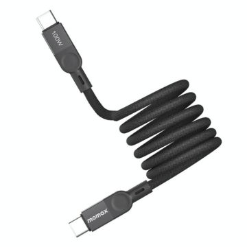 MOMAX DC35 100W USB-C / Type-C to USB-C / Type-C Magnetic Braided Data Cable, Length:1m(Black)